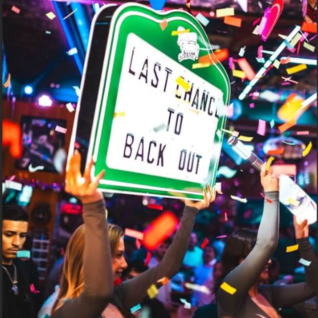 Mother Tucker's Tavern staff delivering a VIP bottle service presentation at their Old Town Scottsdale nightlife venue